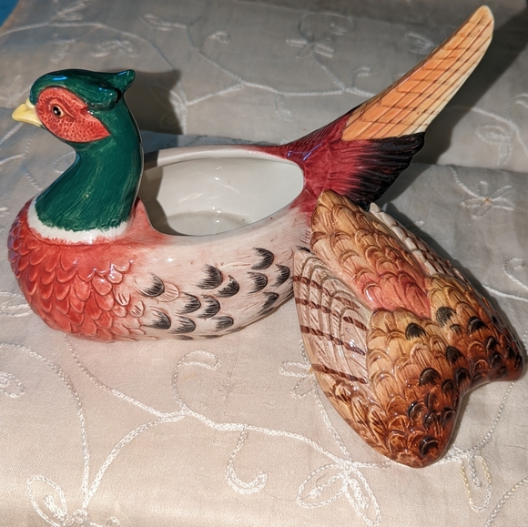 Fitz and Floyd Game Birds lidded trinket box. - Picture 6 of 7